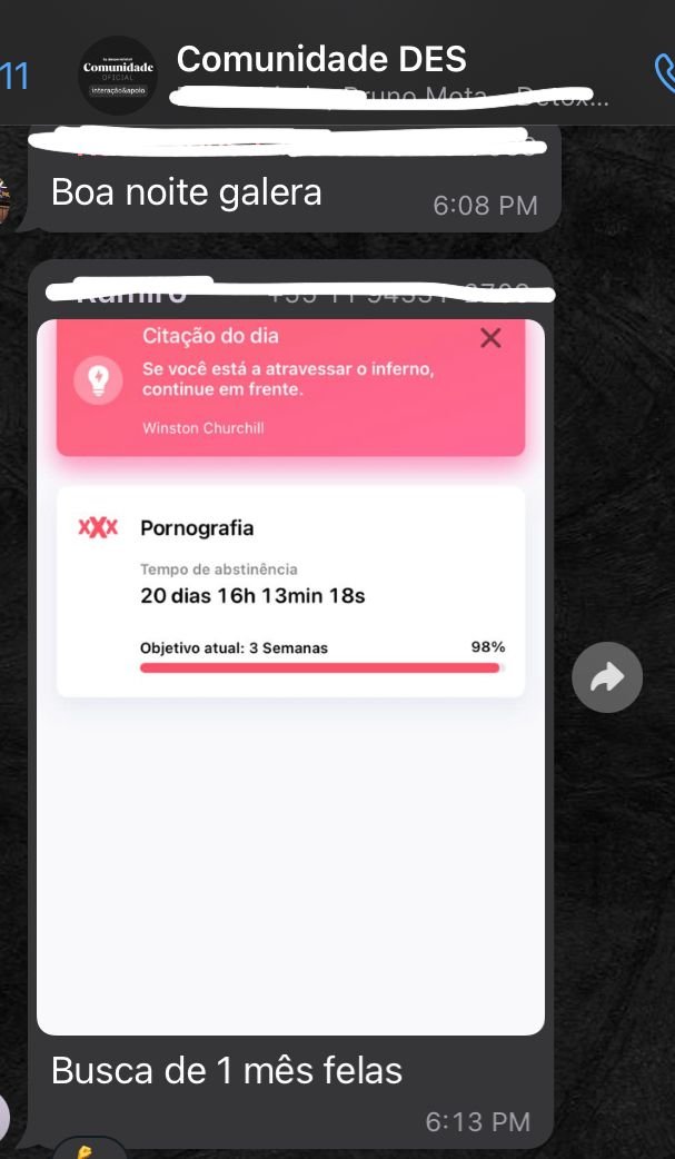 Depoimento: comunidade 21 dias