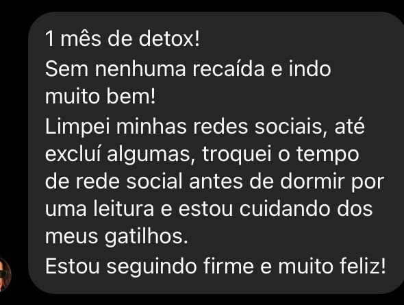 Depoimento: 1 mês de detox